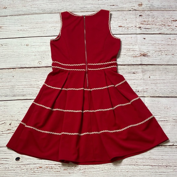 Altar’d State Red A-Line Ivory Striped Dress Sz S - Picture 13 of 14